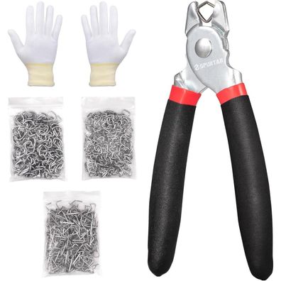 Spurtar Hog Ring Zangen Kit mit 360 Ringen - A3 Stahl, Federgelagert