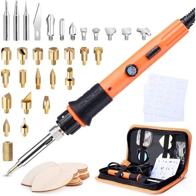 Preciva Brandmalerei Lötkolben Set, Einstellbare Temperatur 220-480°C, für