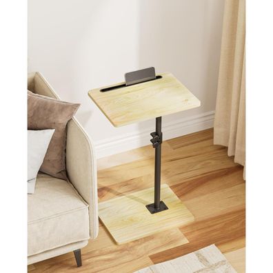 Heyzoey C-Form Beistelltisch, höhenverstellbar & 360° rotierend, 40x30x(45-81)