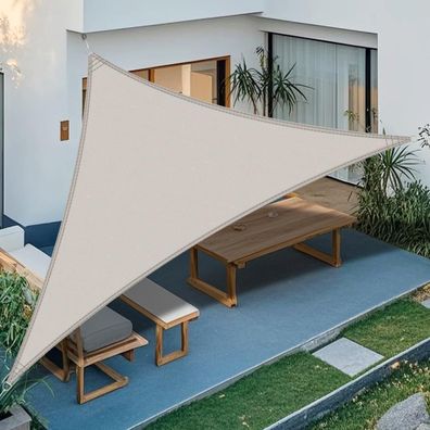 LOVE STORY Sonnensegel Dreieckig 3x3x4.25m Wasserdicht Taupe, 95% UV-Schutz für