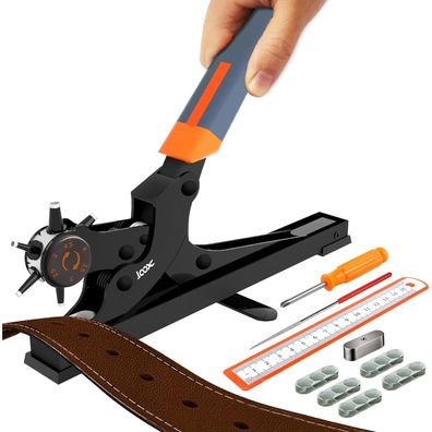 XOOL Lochzange für Leder & Gürtel - Ermüdungsfreies Arbeiten, Locher für