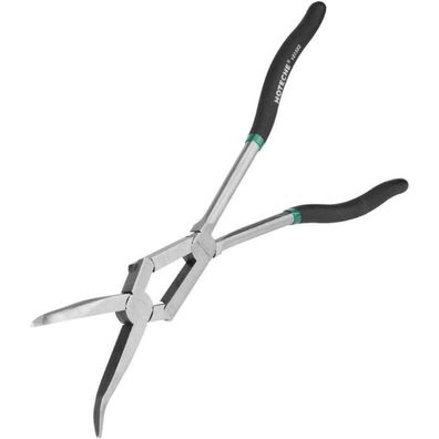 Hoteche 330mm Gebogene Spitzzange mit Doppelgelenk aus CRV Stahl, HRC40