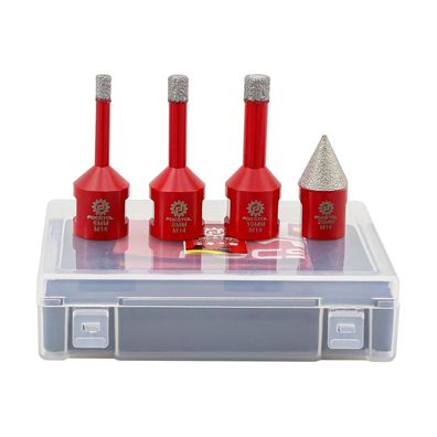 Focstol Diamant Fliesenbohrer Set 6/8/10mm Lochsäge + 20mm Fasenbohrer M14
