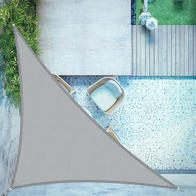 LOVE STORY Sonnensegel Dreieckig 3x3x4.25m Wasserdicht Hellgrau - UV-Schutz für