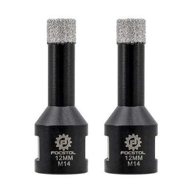 Focstol Diamant Fliesenbohrer 12mm (2 Stk.) mit M14 Gewinde
