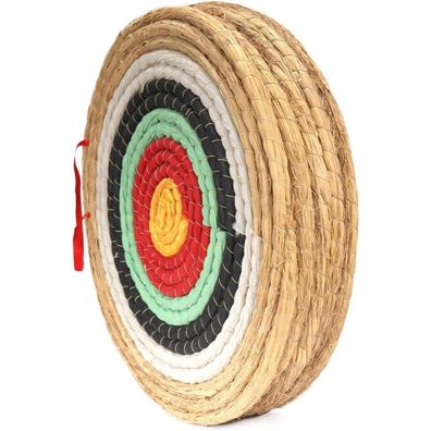 AUVIM 5-lagiges Stroh-Bogenschießziel 50cm Grün - Handgefertigt für Kinder