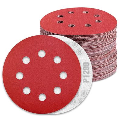 Awutzut Schleifscheiben 125mm Klett 1200 Körnung für Exzenterschleifer (100
