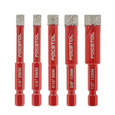 Focstol Diamant Fliesenbohrer Set 6/6/8/10/12mm mit
