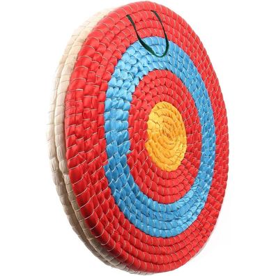 AUVIM Stroh-Bogenschießscheibe 50cm Rot, 3 Lagen - Traditionell & Handgefertigt