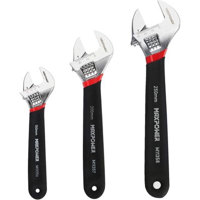 Maxpower Verstellbarer Schraubenschlüssel Set, 3-teilig (150, 200, 250 mm)