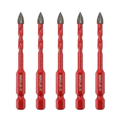 Focstol Fliesenbohrer Set 5mm - 5 Stück Hartmetallbohrer mit