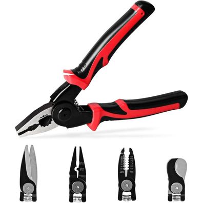Yosight 5-in-1 Multifunktionszangen-Set mit 5 austauschbaren Werkzeugköpfen