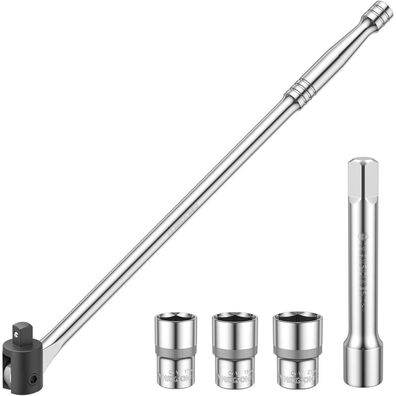 Maxpower Gelenkgriff Set 1/2" 450mm mit Verlängerung 125mm und Stecknüssen