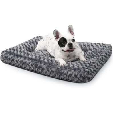 KSIIA Hundebett Dunkelgrau 76x52cm - Waschbar, flauschig, rutschfeste