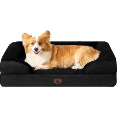 Eheyciga Orthopädisches Hundebett L (91x68cm) aus Memory Foam, waschbar