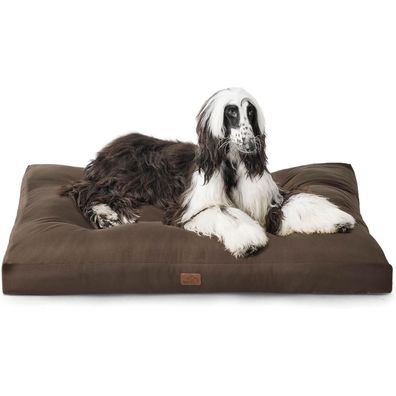 Bedsure Hundematratze XXL 120x90cm, waschbar, 10cm dick, für große Hunde, braun