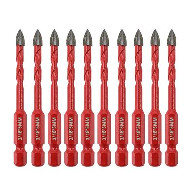 Focstol Fliesenbohrer Set - 10 Stück Hartmetallbohrer mit