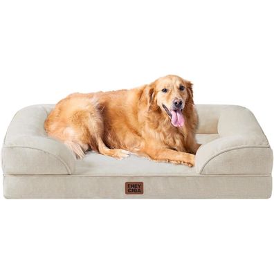 Eheyciga Orthopädisches Hundebett XL (112x81cm) aus Memory Foam, waschbar