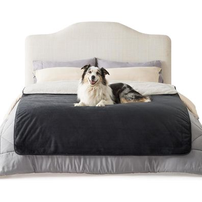 Lesure wasserdichte Hundedecke Sherpa Fleece, 152x203cm, waschbar, Sofaschutz