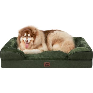 Eheyciga Orthopädisches Hundebett XXL (132x104cm) aus Memory Foam, waschbar