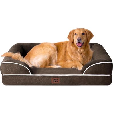 Eheyciga Orthopädisches Hundebett XL (112x81cm) aus Memory Foam, waschbar