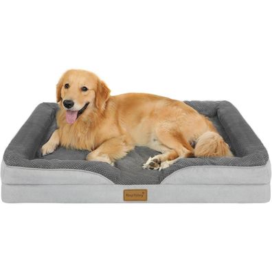 Nepfaivy Orthopädisches Hundebett für große Hunde, 111x80x17cm, waschbar mit