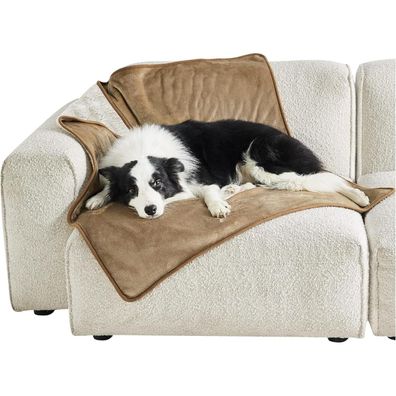 Lesure wasserdichte Hundedecke Sherpa Fleece, 100x120cm, waschbar, für große