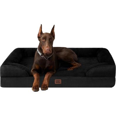 Eheyciga Orthopädisches Hundebett XXL (132x104cm) aus Memory Foam, waschbar