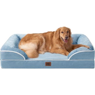 Eheyciga Orthopädisches Hundebett XL (112x81cm) aus Memory Foam, waschbar