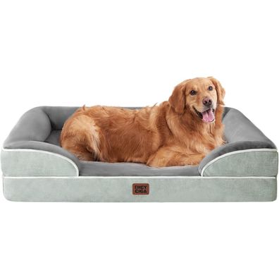 Eheyciga Orthopädisches Hundebett L (104x69cm) aus Memory Foam, waschbar