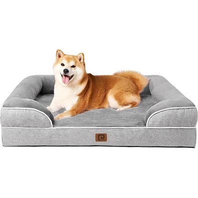 Eheyciga Orthopädisches Hundebett L (91x68cm) aus Memory Foam, waschbar