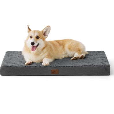 Bedsure Orthopädisches Hundebett L (89x56x7.6cm) für mittelgroße Hunde