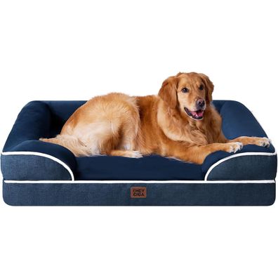 Eheyciga Orthopädisches Hundebett XL (112x81cm) aus Memory Foam, waschbar