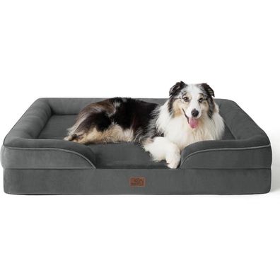 Bedsure Orthopädisches Hundebett 106x80 cm, Ergonomisches Hundesofa für große