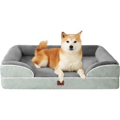 Eheyciga Orthopädisches Hundebett L (89x56cm) aus Memory Foam, waschbar