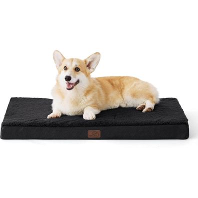 Bedsure Orthopädisches Hundebett 89x56x7.6cm, flauschig, waschbar