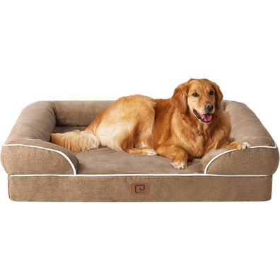 Eheyciga Orthopädisches Hundebett XL (112x81cm) aus Memory Foam, waschbar