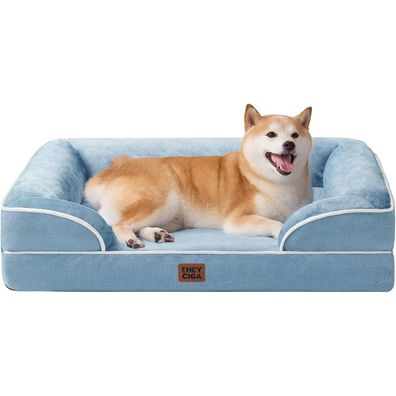 Eheyciga Orthopädisches Hundebett mit Memory Foam, 89x56cm, waschbar