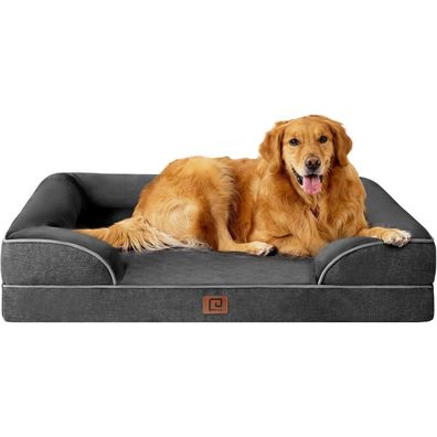 Eheyciga Orthopädisches Hundebett XL (112x81cm) aus Memory Foam, waschbar