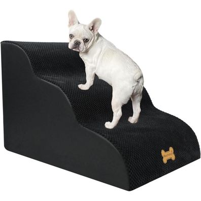 Nepfaivy Hundetreppe 3-stufig für kleine Hunde, Haustiertreppe aus Hochdichtem