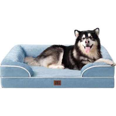 Eheyciga Orthopädisches Hundebett XXL (132x104cm) aus Memory Foam, waschbar