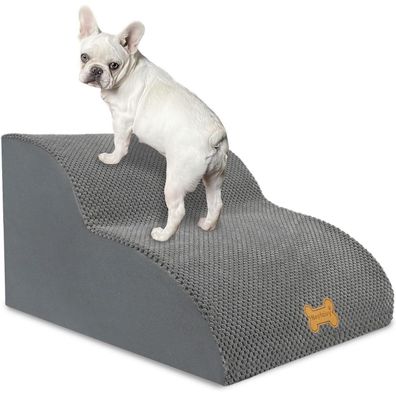 Nepfaivy Hundetreppe 2-stufig für kleine Hunde, Haustiertreppe aus Hochdichtem