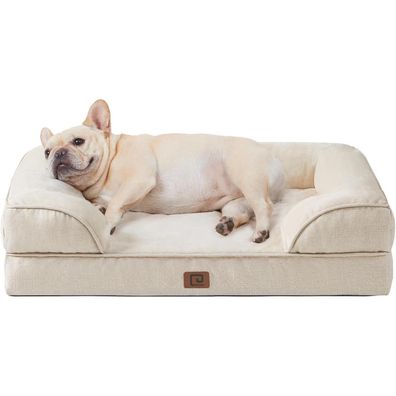Eheyciga Orthopädisches Hundebett 76x51cm aus Memory Foam, waschbar und