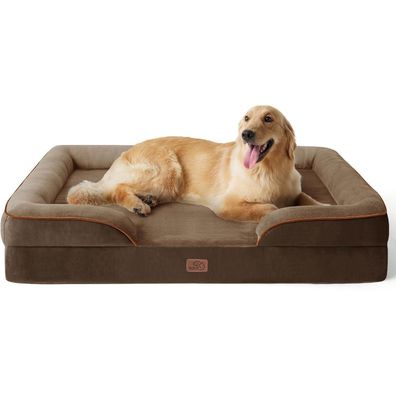 Bedsure Orthopädisches Hundebett 122x89 cm, Ergonomisches Hundesofa mit