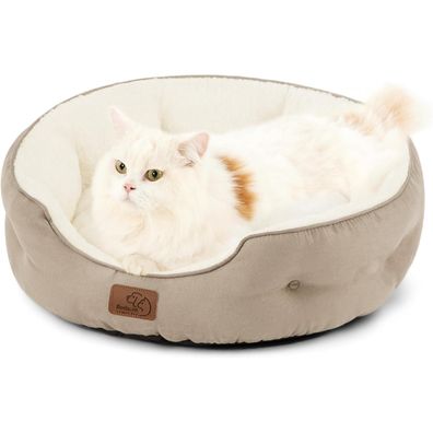 Bedsure Katzenbett 51x48x15cm waschbar mit herausnehmbarem Kissen für Katzen