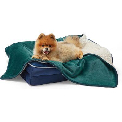Lesure wasserdichte Hundedecke 80x60cm, waschbar, wendbar, Sherpa Fleece