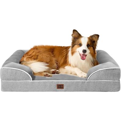 Eheyciga Orthopädisches Hundebett L (104x69cm) mit Memory Foam, waschbar