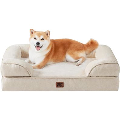Eheyciga Orthopädisches Hundebett für große Hunde, 91x68cm, Memory Foam