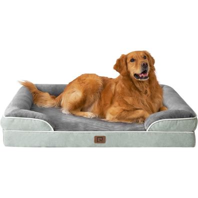 Eheyciga Orthopädisches Hundebett XL (112x81cm) aus Memory Foam, waschbar