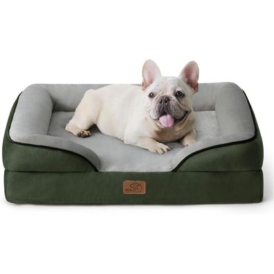 Bedsure Orthopädisches Hundebett Ergonomisches Hundesofa 71x58 cm, tannengrün